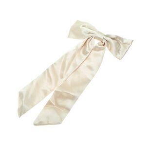 Satin Bow Ribbon Duckbill Hair Clips Hairdo Clip Champagne